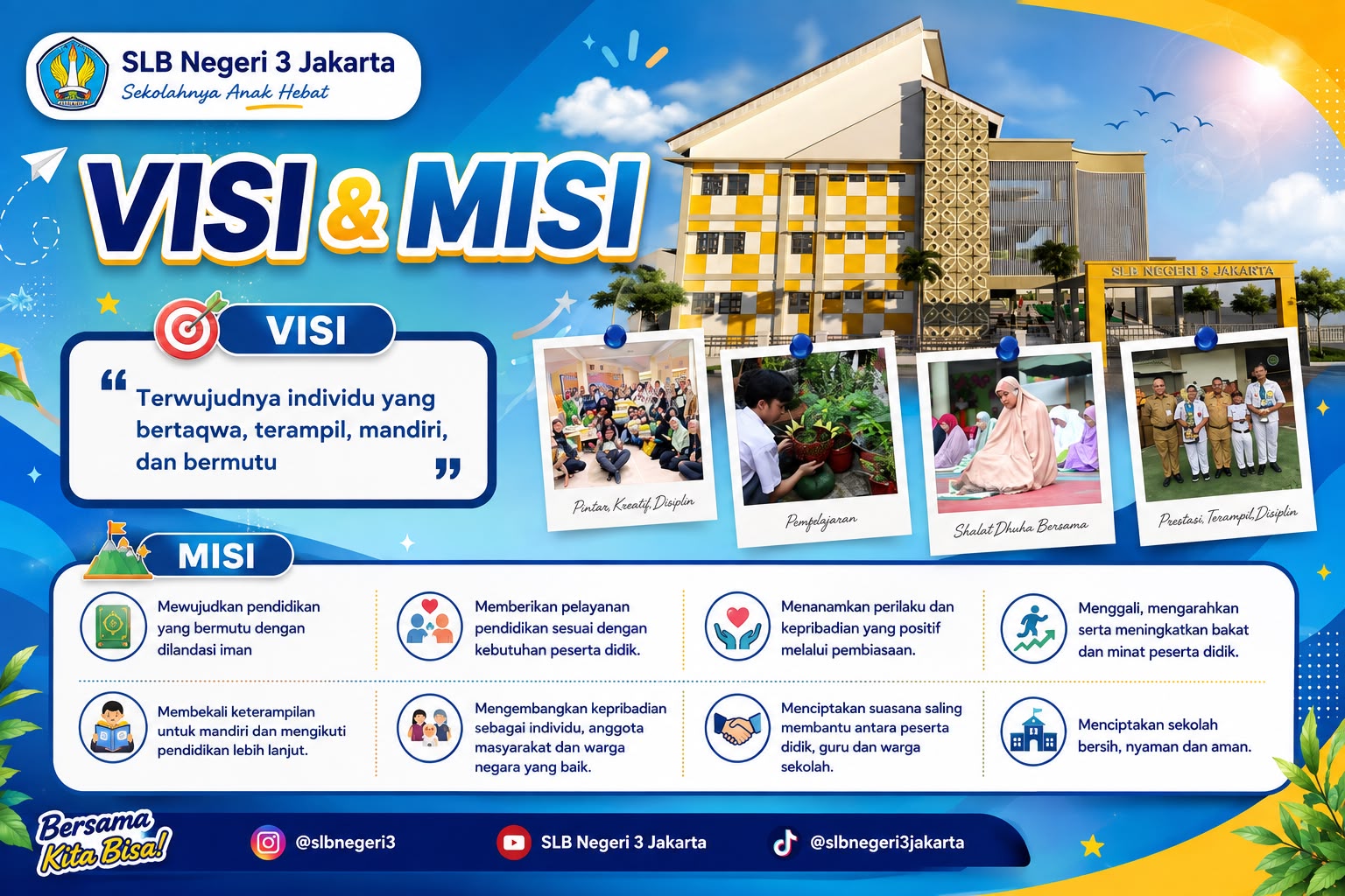Banner Visi & Misi SLBN 3 Jakarta